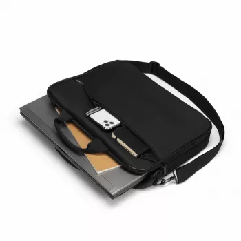 DICOTA Top Traveller One - 14-16 collu piezīmjdatora soma - Melna / 300d Pārstrādāts PET Poliesters