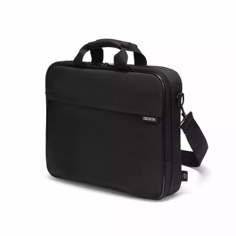 DICOTA Top Traveller ONE D32094-RPET soma portatīvajam datoram 14-16 collu, 300D pārstrādāts PET poliesters, melnā krāsā