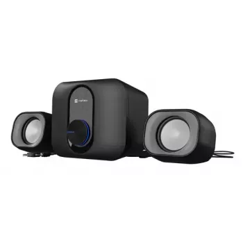 Mājas audio mini sistēma NATEC NGL-2111 — 3 W RMS, 2 skaļruņi, 3,5 mm ieeja, 7,62 cm zemfrekvences skaļrunis, melna