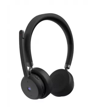 Lenovo bezvadu VoIP austiņas galvas saite birojam/zvanu centram Bluetooth melna