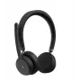 Lenovo bezvadu VoIP austiņas galvas saite birojam/zvanu centram Bluetooth melna