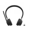 Lenovo bezvadu VoIP austiņas galvas saite birojam/zvanu centram Bluetooth melna