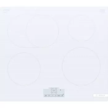 Indukcijas plīts virsma Bosch Serie 6 PIF612BB1E, 4 zonu iebūvējamā, 60 cm, balta, skārienvadība