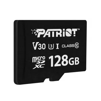 PATRIOT VX Series 128 GB MicroSDXC atmiņas karte UHS-I U3 V30 Class 10 — lasīšana 90 MB/s, rakstīšana 80 MB/s