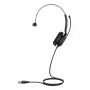 Yealink UH35 Mono Teams USB-A austiņas, vadu, 20–20000 Hz, birojam/zvanu centram, 96.5 g, melnas