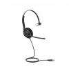 Yealink UH35 Mono Teams USB-A austiņas, vadu, 20–20000 Hz, birojam/zvanu centram, 96.5 g, melnas