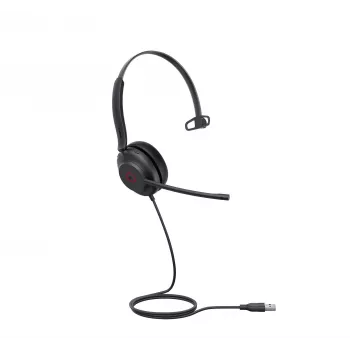 Yealink UH35 Mono Teams USB-A austiņas, vadu, 20–20000 Hz, birojam/zvanu centram, 96.5 g, melnas