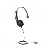 Yealink UH35 Mono Teams USB-A austiņas, vadu, 20–20000 Hz, birojam/zvanu centram, 96.5 g, melnas
