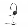 Yealink UH35 Mono Teams USB-A austiņas, vadu, 20–20000 Hz, birojam/zvanu centram, 96.5 g, melnas
