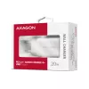 Axagon ACU-PD20W sienas lādētājs 1x QC3.0/AFC/FCP/PD type-C 20W balts