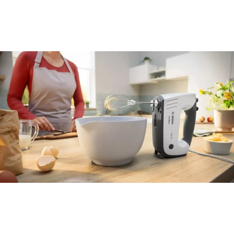 Bosch MFQ37470 rokas mikseris 750 W melns, balts