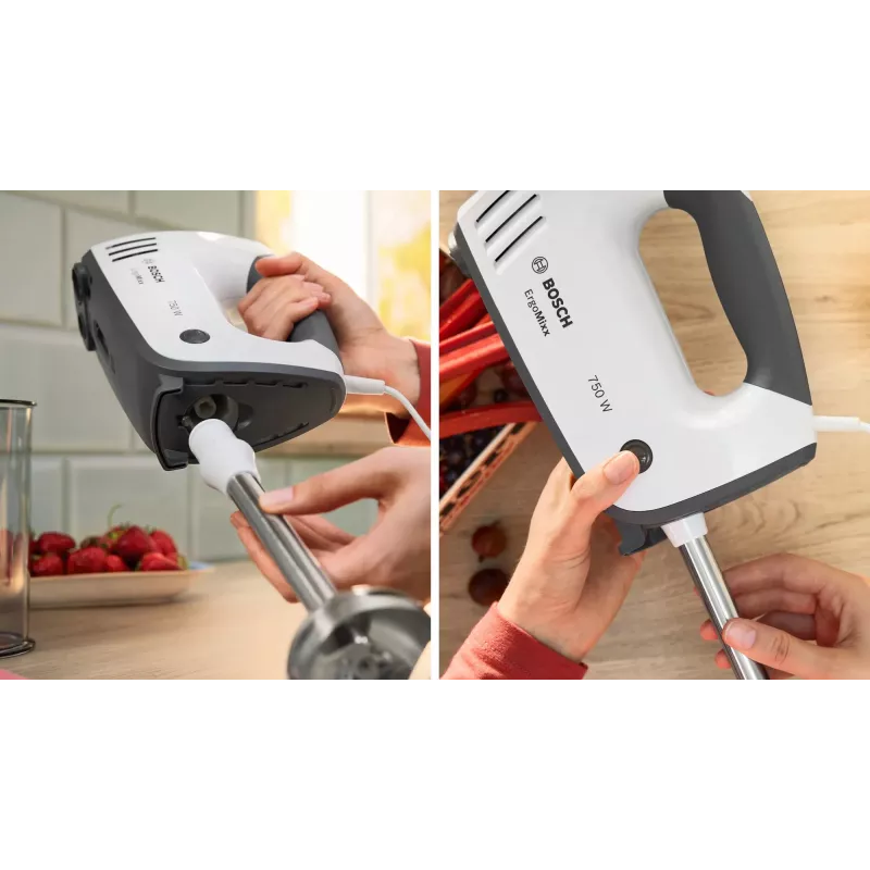 Bosch MFQ37470 rokas mikseris 750 W melns, balts