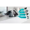 Bosch BCS71HYG1 stieņa putekļsūcējs/elektriskā slotiņa, akumulatora, slapjā/sausā tīrīšana, HEPA, bezputekļu maisa, 0.3 L, 23.5 W, melns/balts, 3 Ah