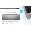 i-tec Metal SB-C Ergonomic 4K 3x Display Docking Station ar Power Delivery 85 W un Universāls Lādētājs 100 W