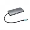 i-tec Metal USB-C Nano Dokstacija HDMI/VGA ar LAN un 100W Lādētājs