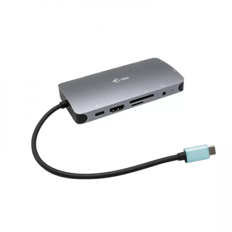 i-tec Metal USB-C Nano Dokstacija HDMI/VGA ar LAN un 100W Lādētājs