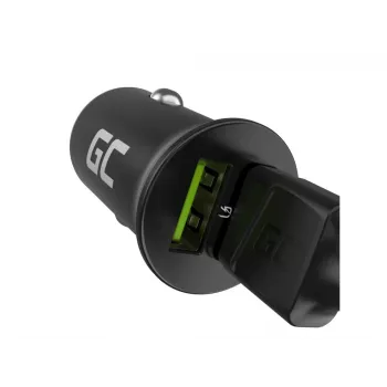Auto/Iekštelpu Lādētājs Green Cell CADM-GC-36AA 36W 2x USB-A Melns 3.6–12V