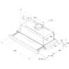Daļēji iebūvējams tvaika nosūcējs WHIRLPOOL AKR750GK, 599 mm platums, 304 m³/h, melns