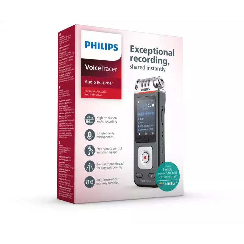 Philips VoiceTracer Melns, Pelēks