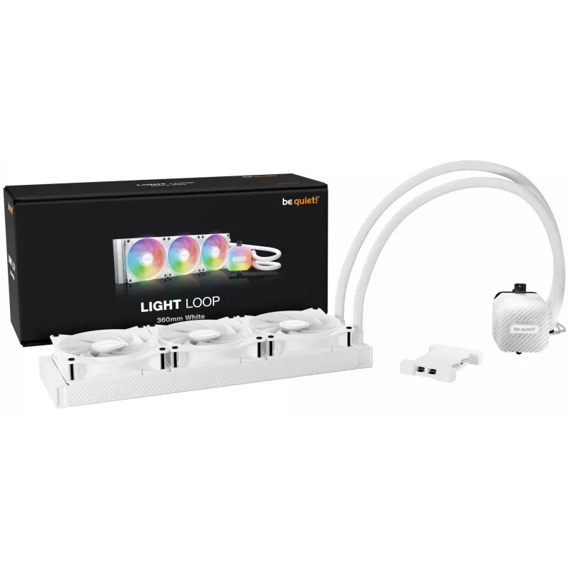 be quiet! LIGHT LOOP 360mm White — 360 mm procesora šķidruma dzesēšanas sistēma (AIO), balta