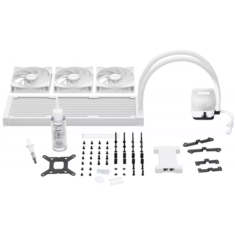 be quiet! LIGHT LOOP 360mm White — 360 mm procesora šķidruma dzesēšanas sistēma (AIO), balta