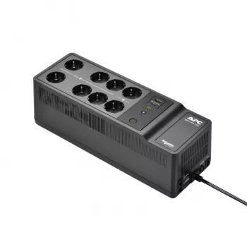 APC Back-UPS 1050VA/600W, sienas/grīdas montāža, 230V, 8x Schuko CEE 7/3 ligzdas, USB A+C, nomaināms akumulators