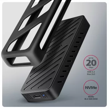 Axagon EEM2-20G USB-C 20Gbps - M.2 NVMe SSD bruņotā ārējā kaste
