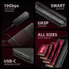 Axagon EEM2-GAM ārējais USB-C 10Gbps metāla korpuss M.2 NVMe un SATA SSD diskiem (bezskrūvju)