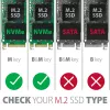 Axagon EEM2-UB2 ārējā USB-C 10Gbps metāla kaste M.2 NVMe SSD diskiem, melna