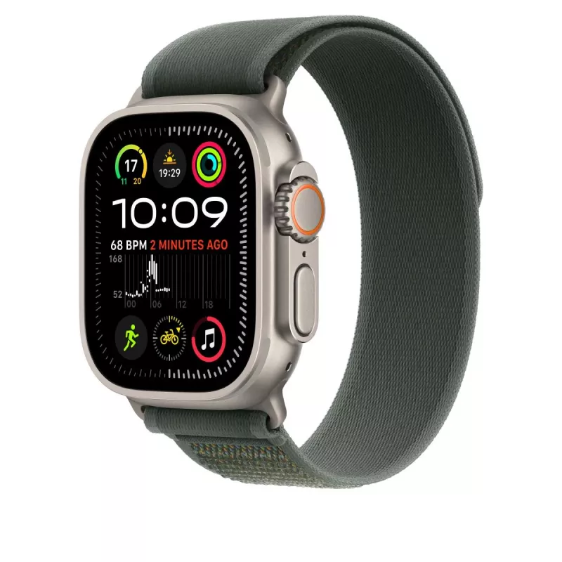APPLE 49 mm zaļš Trail Loop - S/M - dabīgs titāna apdare