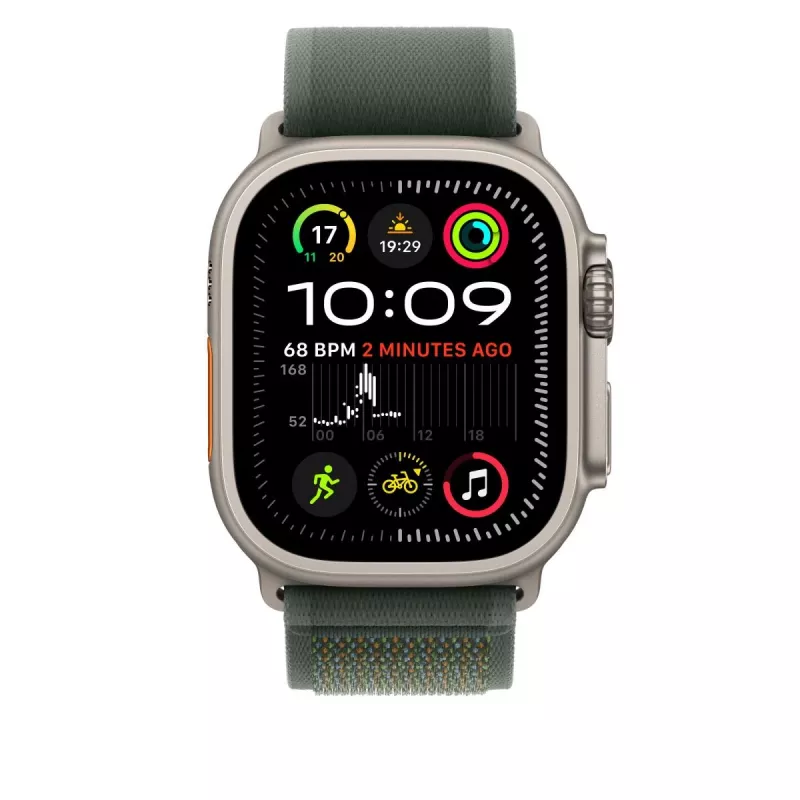 APPLE 49 mm zaļš Trail Loop - S/M - dabīgs titāna apdare