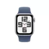 Apple Watch SE GPS + Cellular 40mm sudraba alumīnija korpuss, džinsa zila sporta siksniņa (M/L)