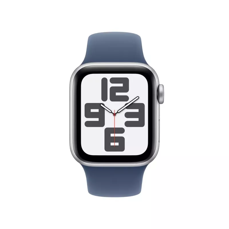 Apple Watch SE GPS + Cellular 40mm sudraba alumīnija korpuss, džinsa zila sporta siksniņa (M/L)