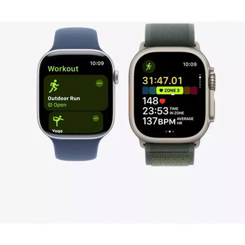 Apple Watch Ultra 2 GPS + Cellular 49mm dabīgais titāns Zilais Trail Loop S/M viedpulkstenis