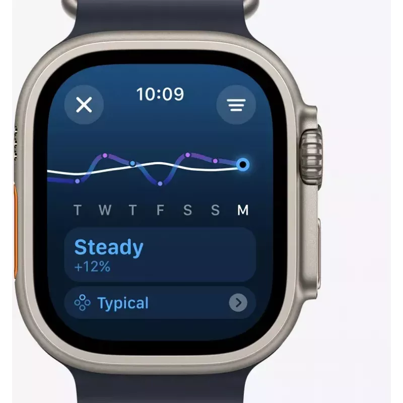 Apple Watch Ultra 2 GPS + Cellular 49mm dabīgais titāns Zilais Trail Loop S/M viedpulkstenis