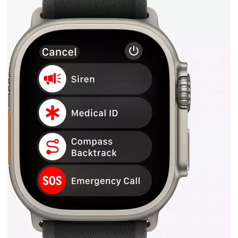 Apple Watch Ultra 2 GPS + Cellular 49mm dabīgais titāns Zilais Trail Loop S/M viedpulkstenis