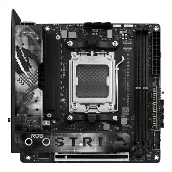 Mātesplate ASUS ROG STRIX X870-I GAMING WIFI mini ITX · AMD X870 · Socket AM5 · DDR5 · 2 DIMM · Wi‑Fi 7 · Bluetooth 5.4