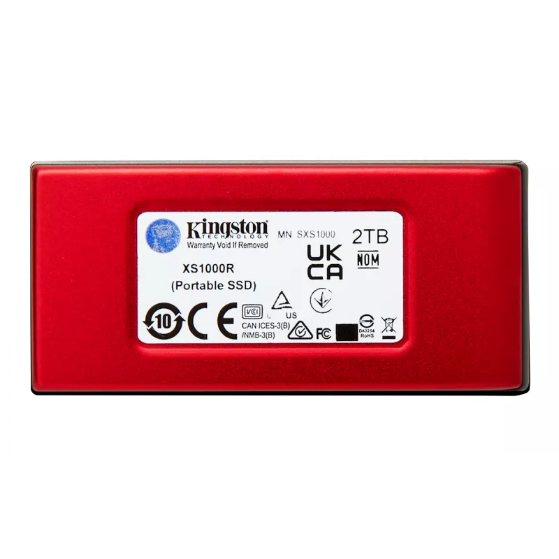 Kingston Technology 2TB XS1000 Sarkans ārējais USB 3.2 Gen 2 cietvielu disks