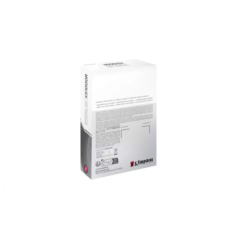 Kingston Technology 2TB XS1000 Sarkans ārējais USB 3.2 Gen 2 cietvielu disks