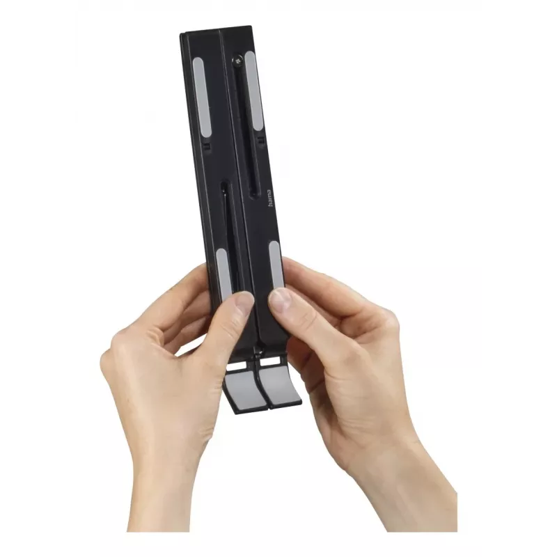 Hama Light saliekams portatīvā datora paliktnis, 12 pakāpju slīpums, līdz 39,6 cm (15,6 collas), melns