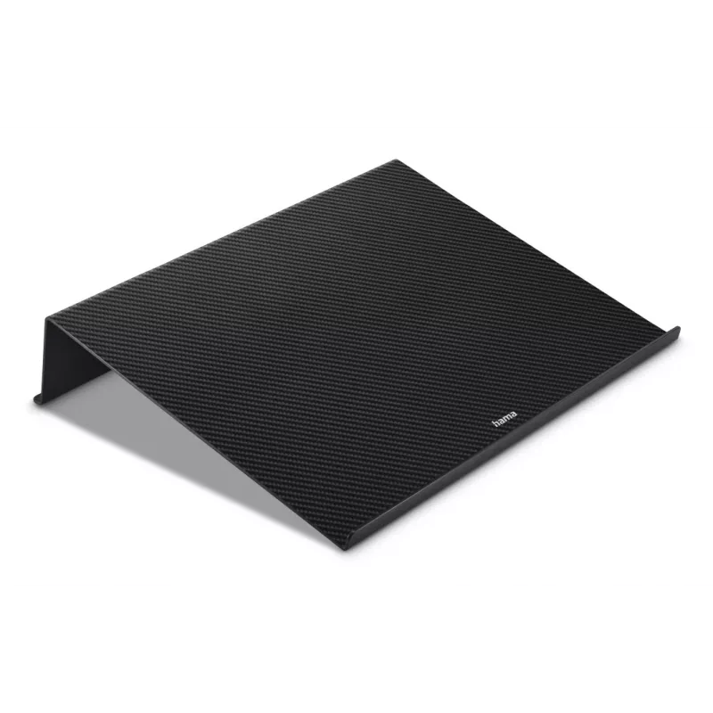 Hama Carbon portatīvā datora paliktnis, karbona izskats, līdz 46,7 cm (18,4 collas), melns