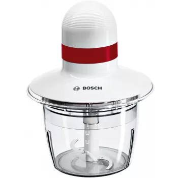 Bosch MMRP1000 elektriskais smalcinātājs 0.8 L 400 W Sarkans, Caurspīdīgs, Balts