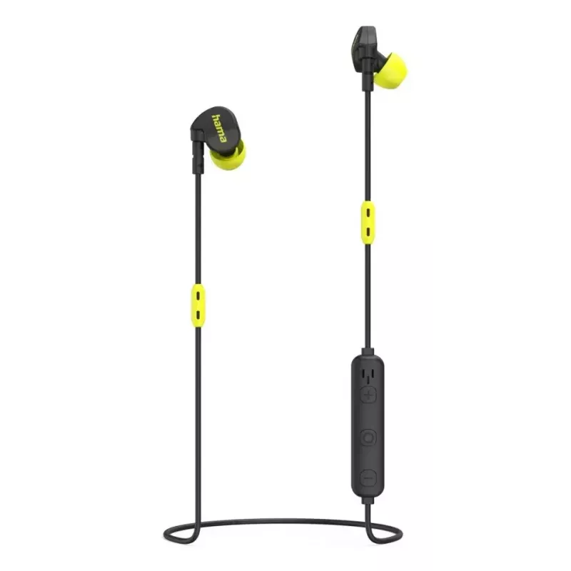 Hama Freedom Athletics II Bezvadu Austiņas Ar Ausu Āķi, Iekšauss, Zvaniem/Mūzikai, Bluetooth, Melna, Dzeltena