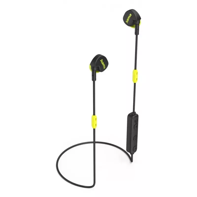 Hama Freedom Athletics II Bezvadu Austiņas Ar Ausu Āķi, Iekšauss, Zvaniem/Mūzikai, Bluetooth, Melna, Dzeltena