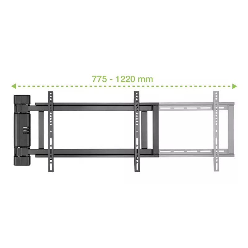 Sienas stiprinājums TV TECHLY 368697 elektriski regulējams 32–75 collu ekrāniem, max slodze 50 kg