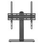Techly ICA-LCD 323M galda TV / monitora statīvs, 32–55 collas (81,3–139,7 cm), 40 kg, griežams, VESA 400x400, rūdīta stikla pamats, melns
