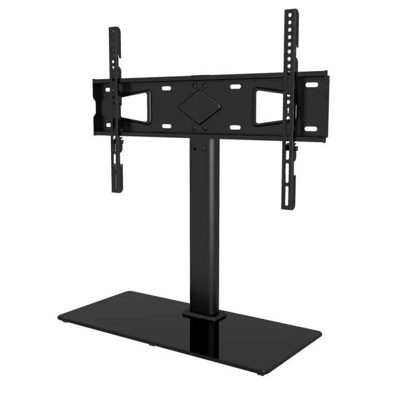 Techly ICA-LCD S07L televizora statīvs, 32–65 collas (81–165,1 cm), 45 kg, VESA 600x400, rūdīta stikla pamatne, melns
