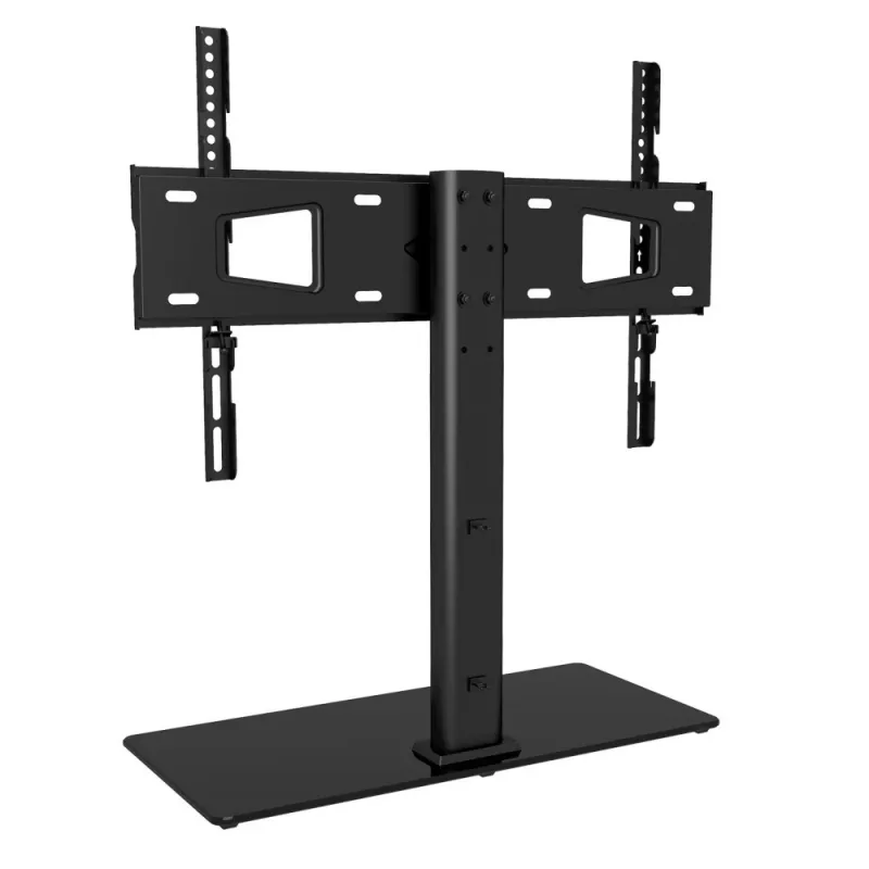 Techly ICA-LCD S07L televizora statīvs, 32–65 collas (81–165,1 cm), 45 kg, VESA 600x400, rūdīta stikla pamatne, melns