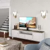 Techly ICA-LCD S07L televizora statīvs, 32–65 collas (81–165,1 cm), 45 kg, VESA 600x400, rūdīta stikla pamatne, melns