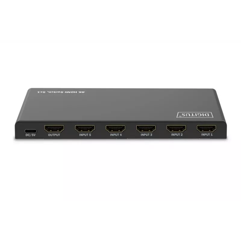 DIGITUS 5x1 HDMI Slēdzis, 8K/60Hz (4:4:4), HDR, HDCP2.3